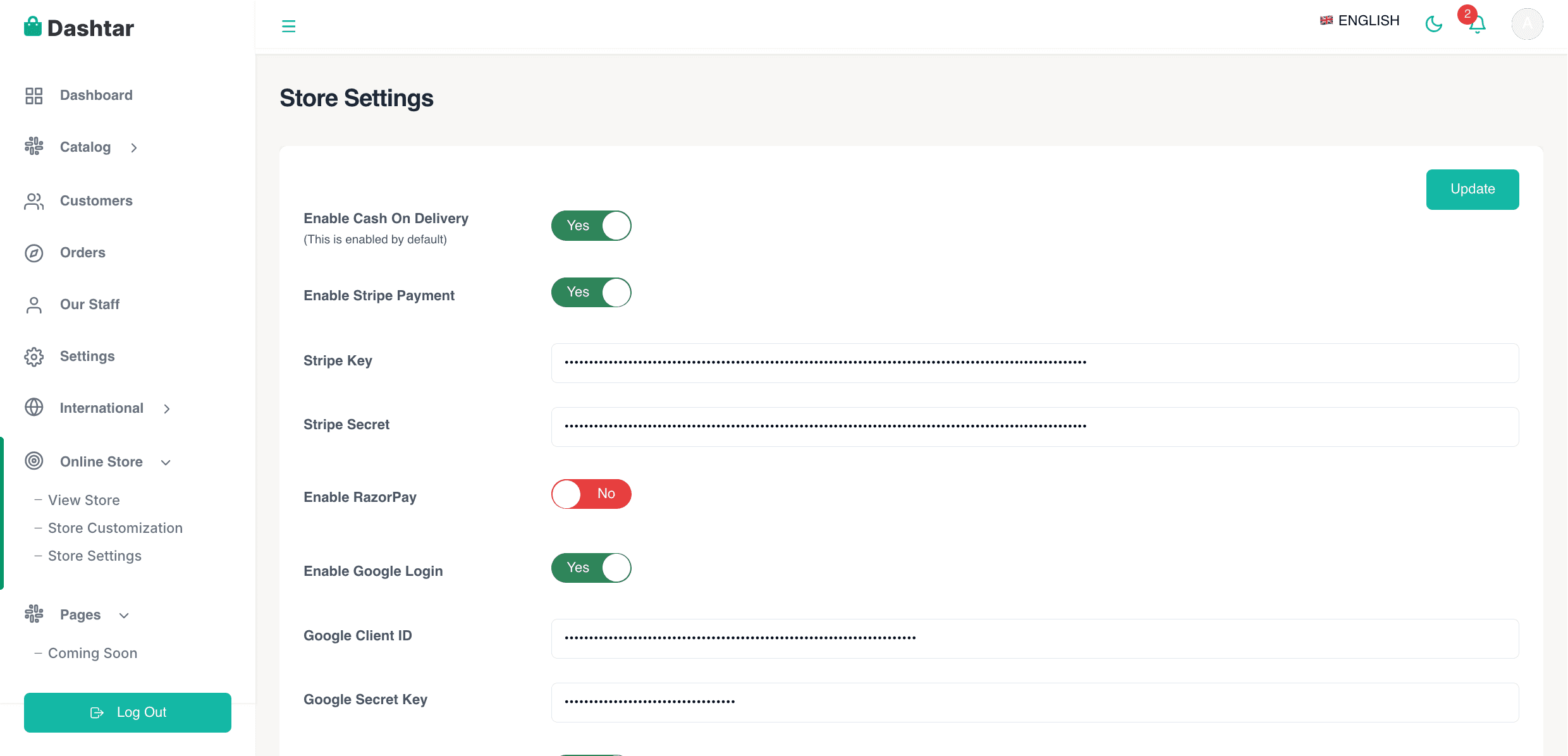 E-Commerce Dashboard Screenshot 3