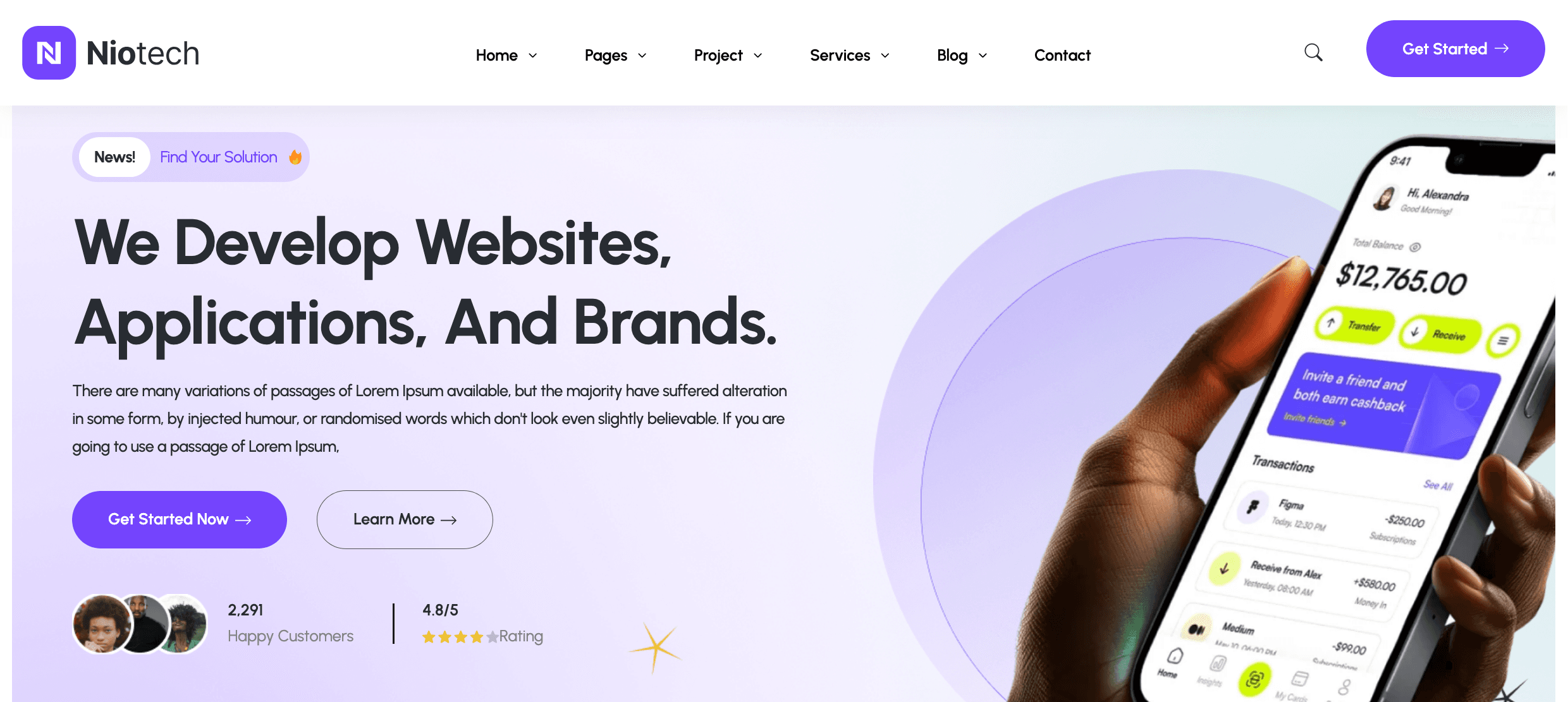 SaaS Landing Page Screenshot 1