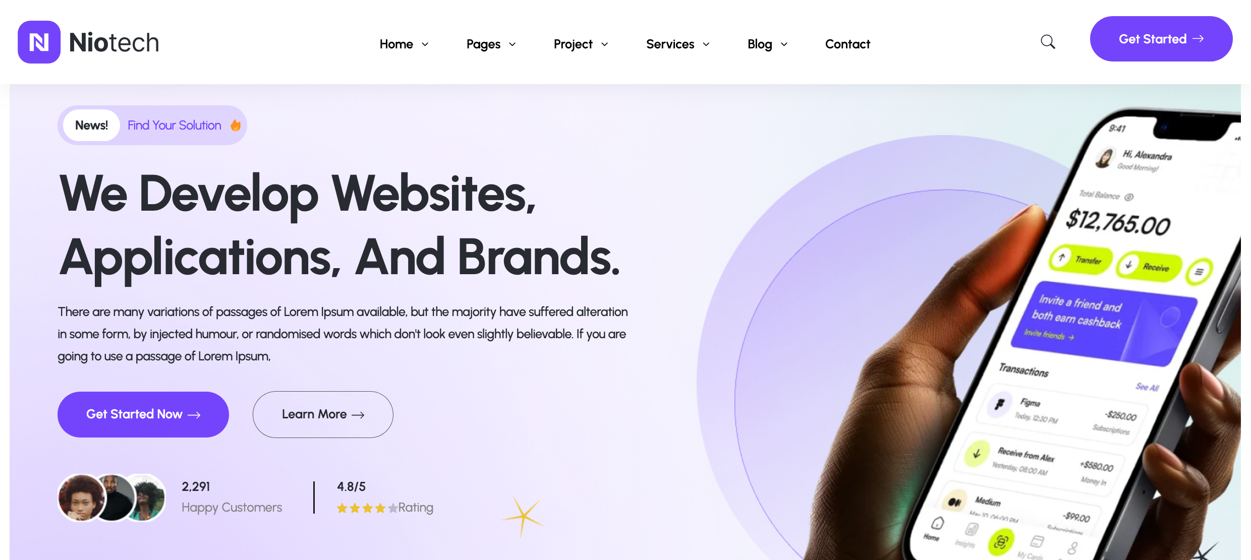 SaaS Landing Page Screenshot 1